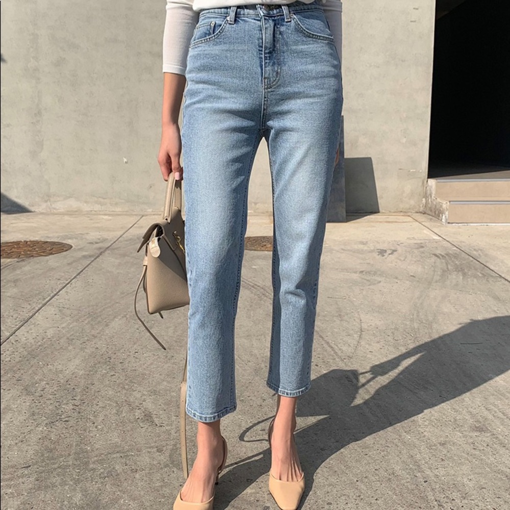 NWT Basic Denim Pants Light Blue